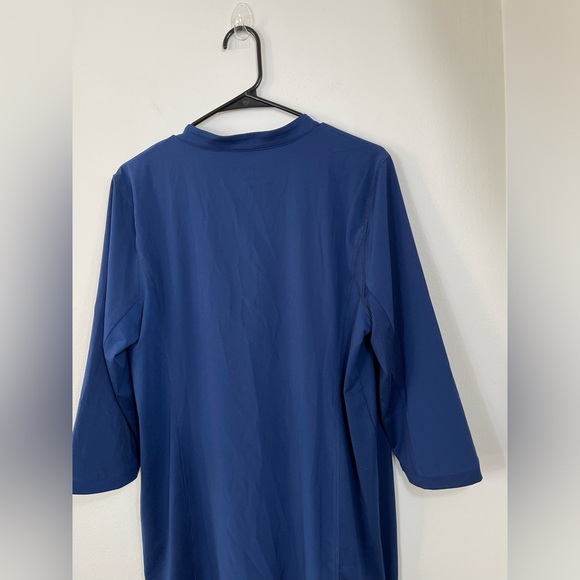 Chico's Zenergy Knit Insert Elegant Blue Sleeve Women's Dress UPF Sz 14 NWT - Picture 12 of 15